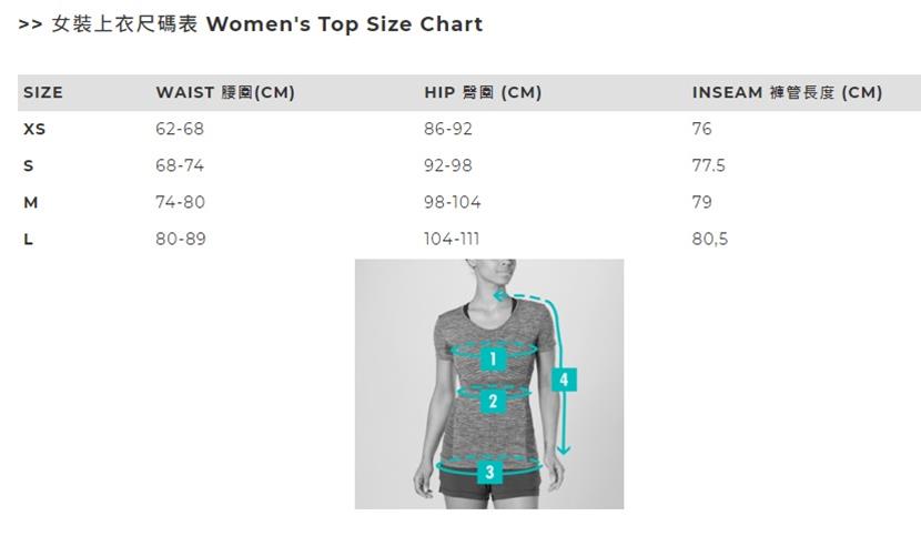 FINISHER-T-SHIRT-SIZECHART-WEMEN